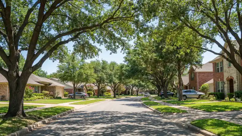 New construction suburban homes in North Dallas master-planned community where MUD and PID taxes apply
