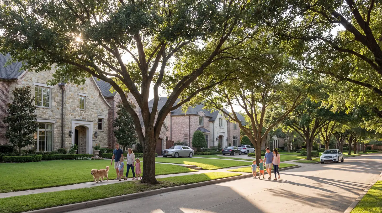 Preston Hollow neighborhood in Dallas Texas — residential streetscape and community