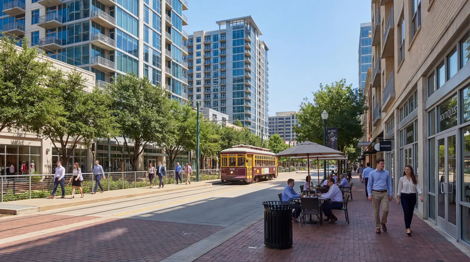 Uptown / Turtle Creek neighborhood in Dallas Texas — residential streetscape and community