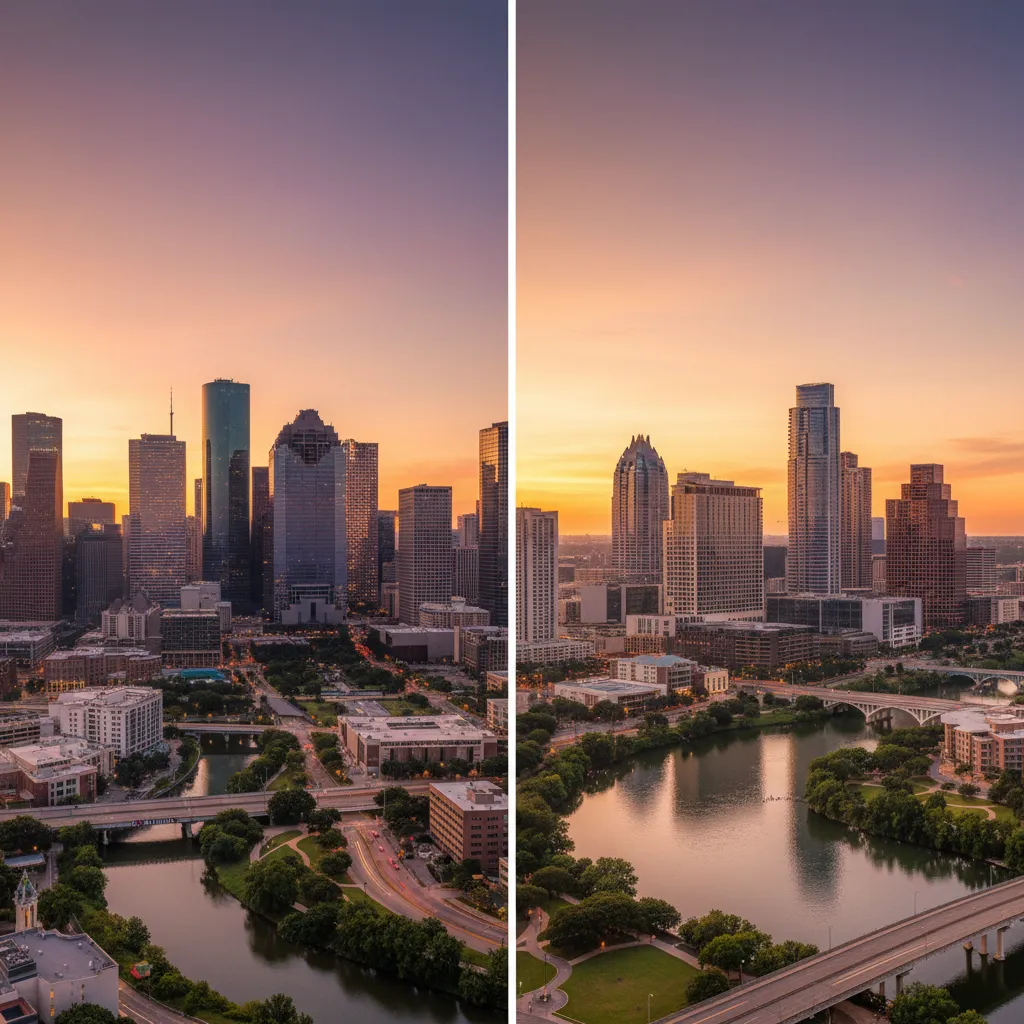 Houston vs Austin comparison — relocating to Texas 2026