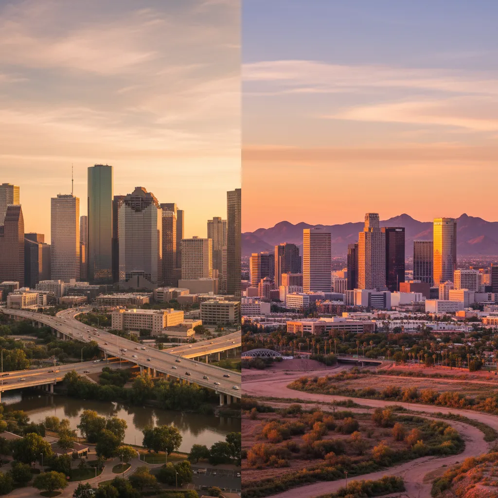 Houston vs Phoenix comparison — relocating to Texas 2026