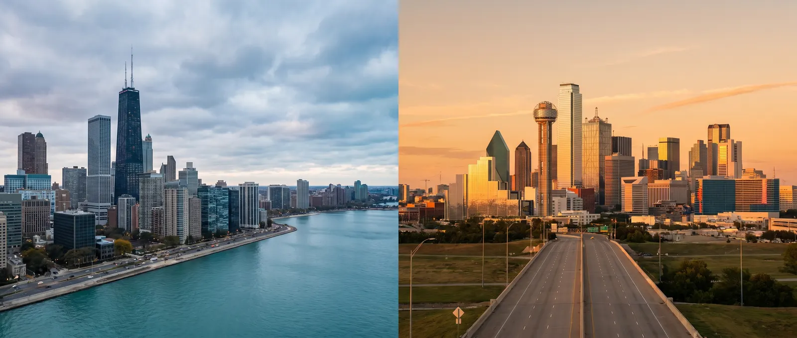 Texas vs Illinois comparison — relocating to Texas from Illinois 2026